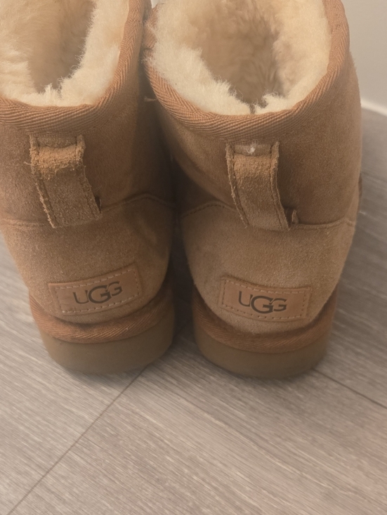 UGG Shoes - UGG Classic Mini Boots Suede Chestnut Tan US Women's Size 6
